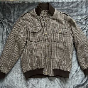 Men’s Brown Striped Jacket XXL